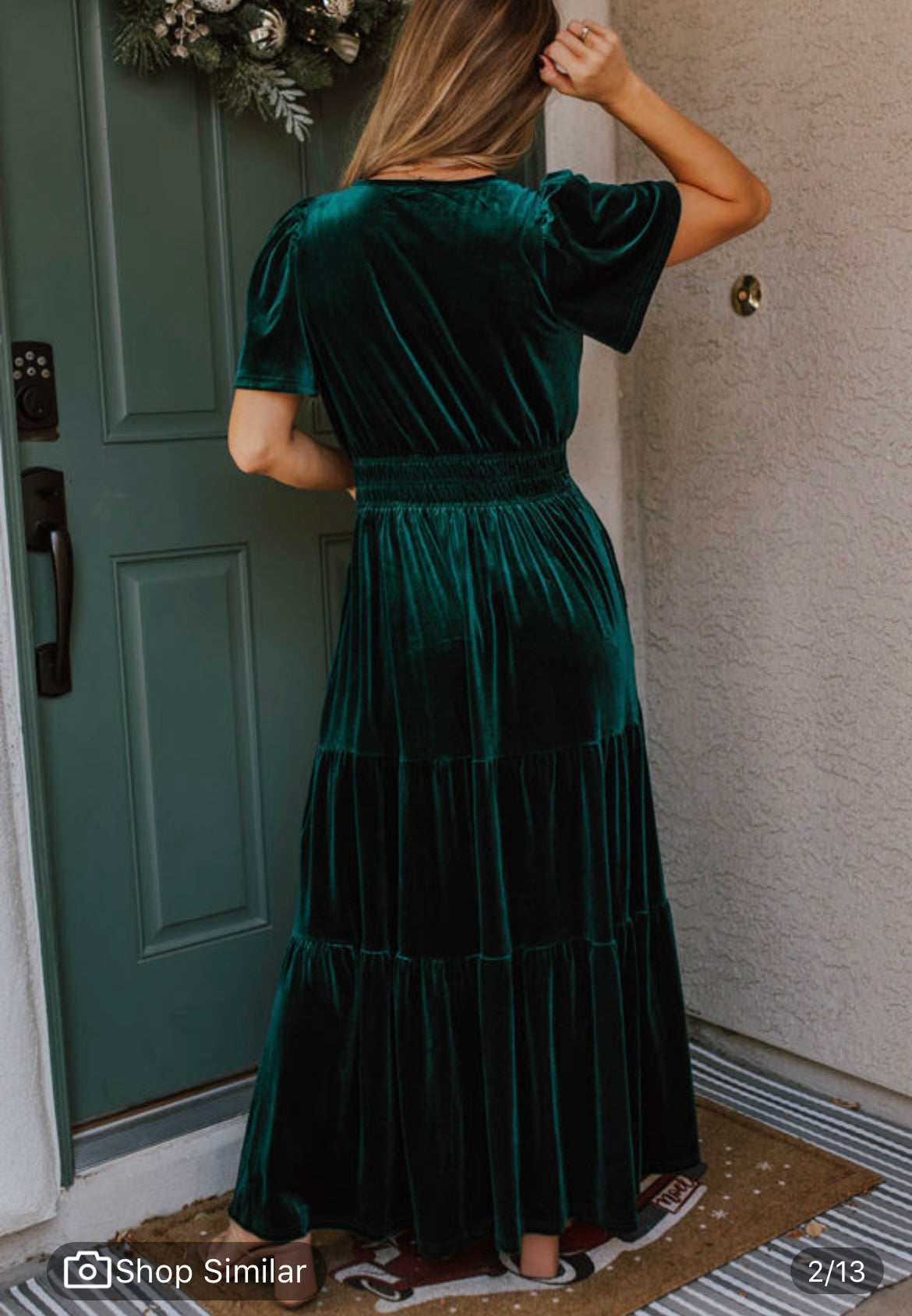 Christmas Memories Velvet Maxi Dress