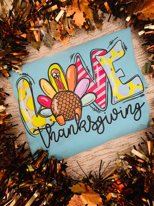 Love Thanksgiving- adult tee