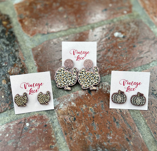 Fall Leopard Earrings