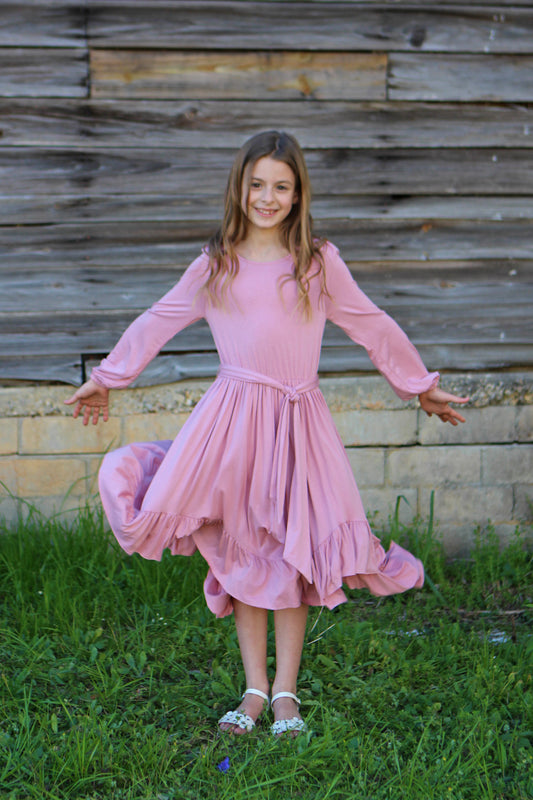 Mauve Ruffle Dress