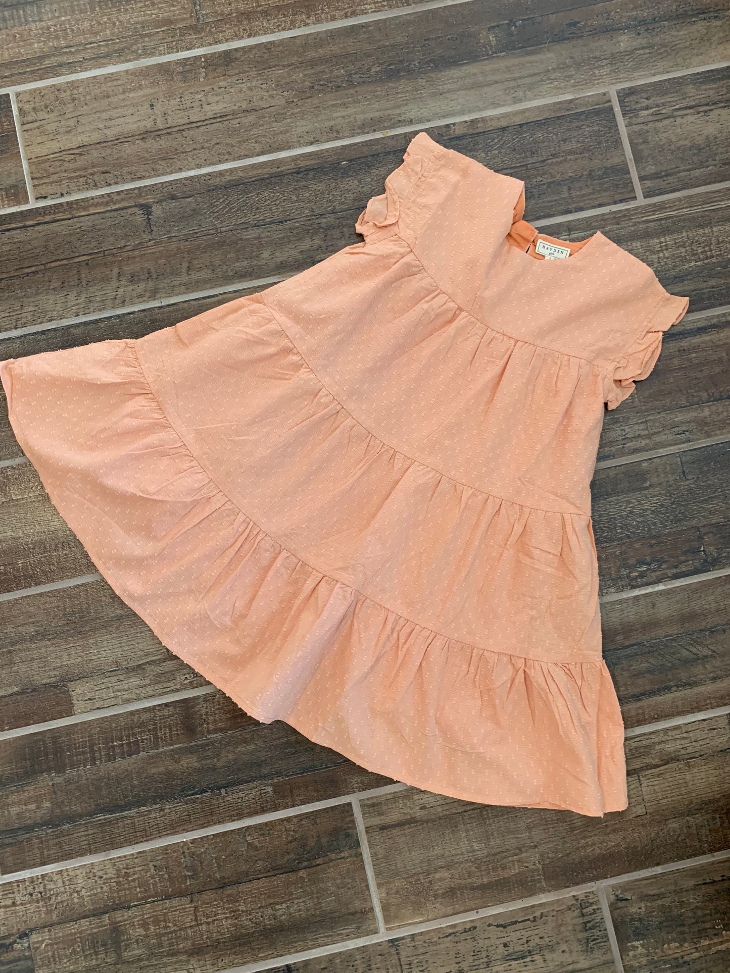 Salmon Tiered Dress