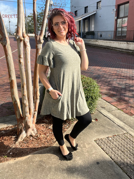 Olive Heather Tunic Dress