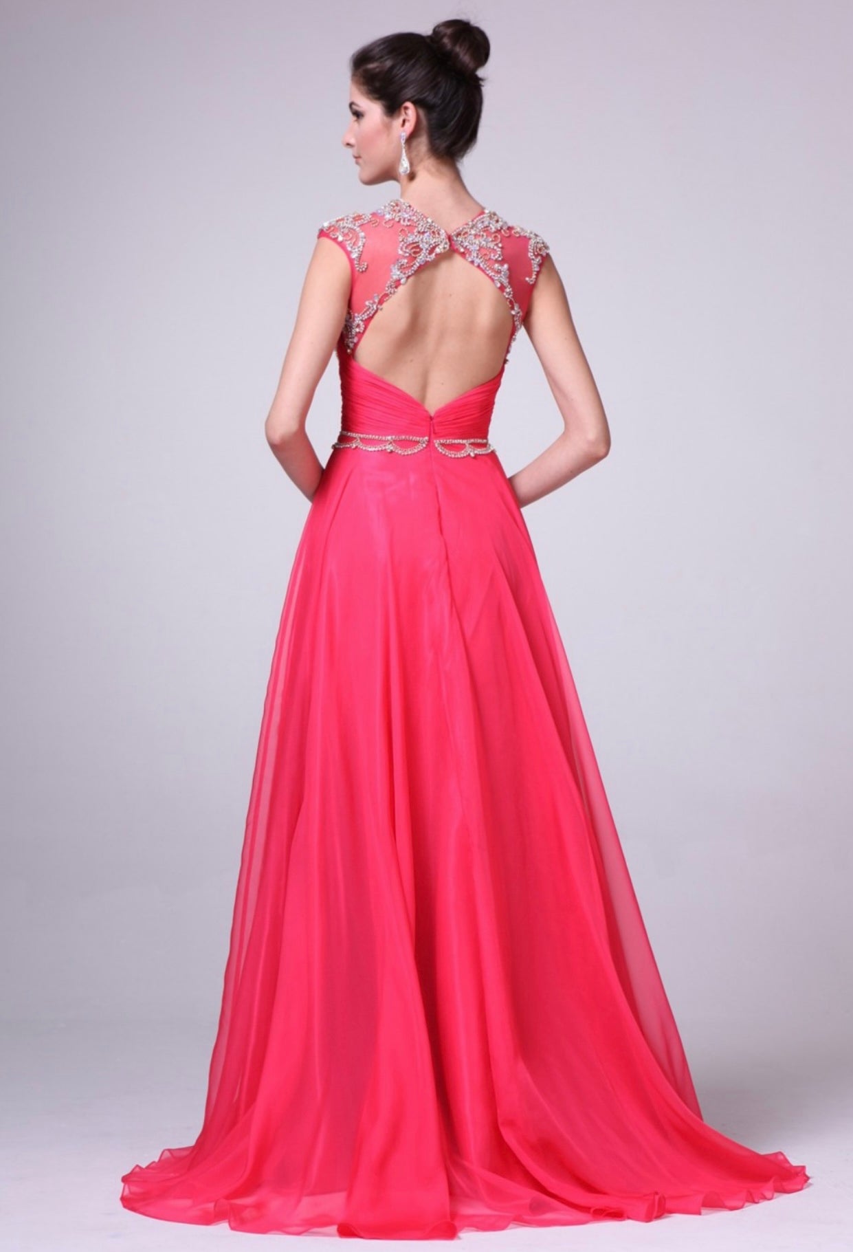 Watermelon beaded gown