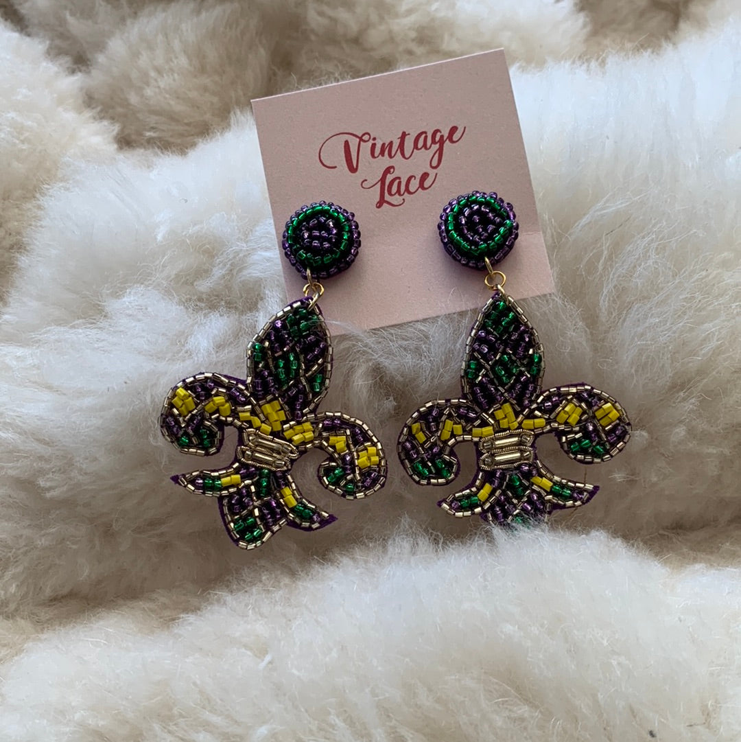 Mardi Gras Earrings