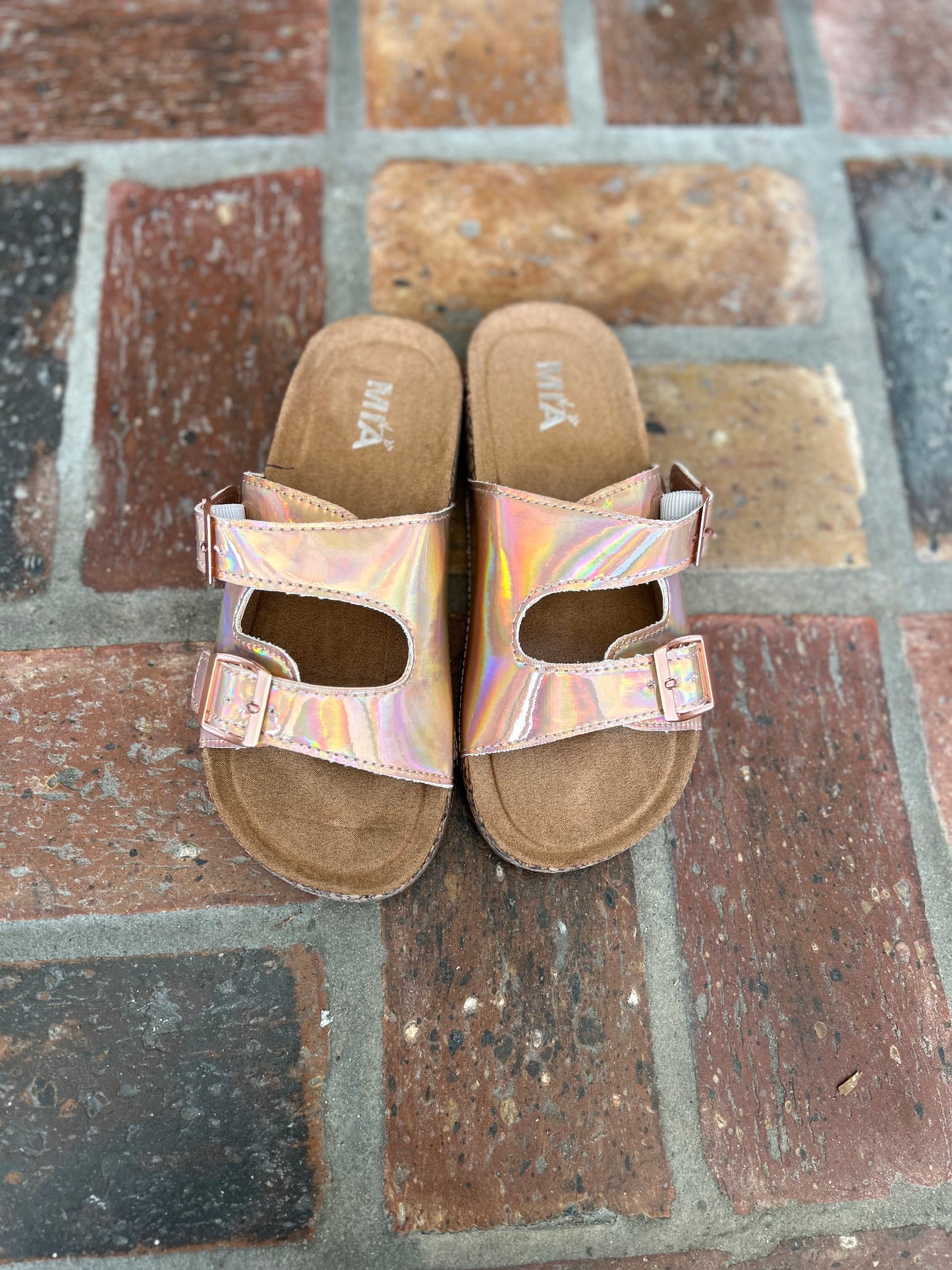 Kids Rose Gold Sandals