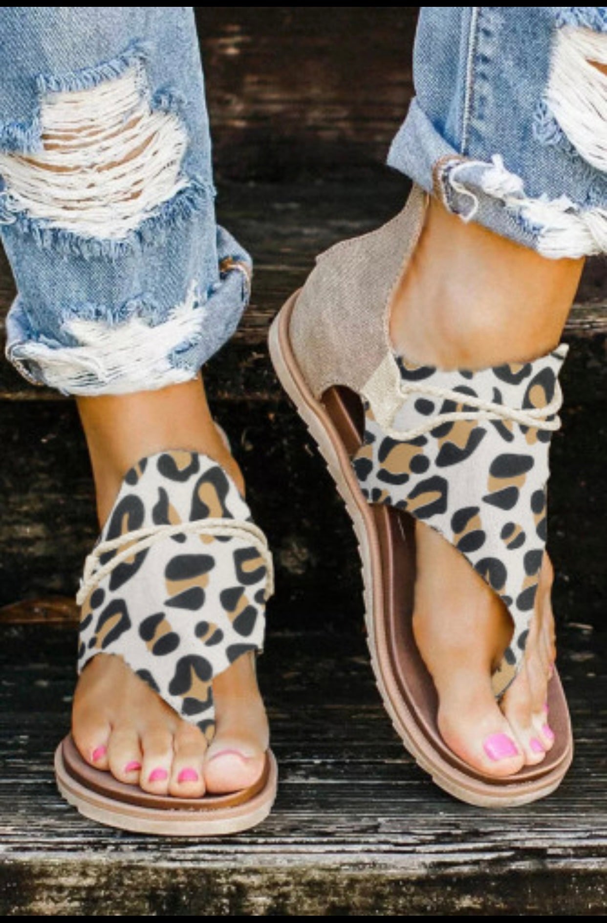 Leopard sandals